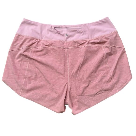 Athleta Run With It Textured 3.5" Short Space Dye Begonia Pink Size 1X Shorts - Picture 2 of 10